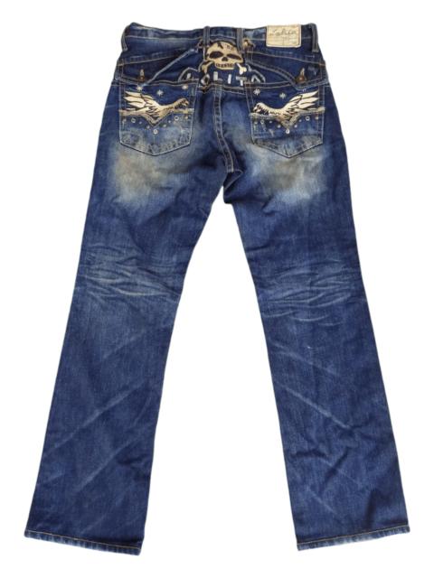 Hysteric Glamour Crazy Lolita Skulls Embroidery Mud Max Jeans