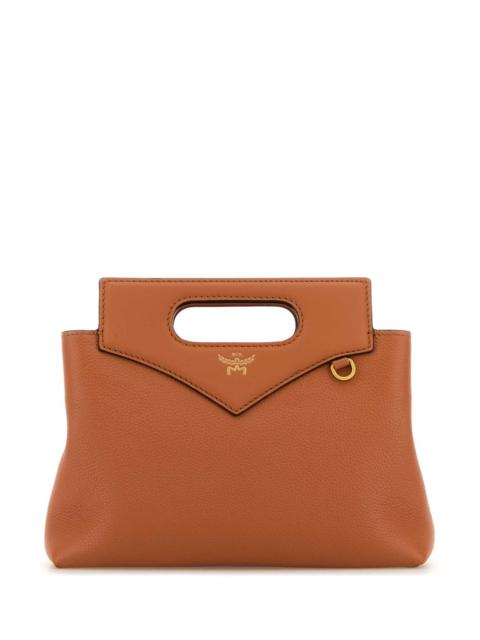 MCM Mcm Women Caramel Leather Mini Soft Diamond Handbag