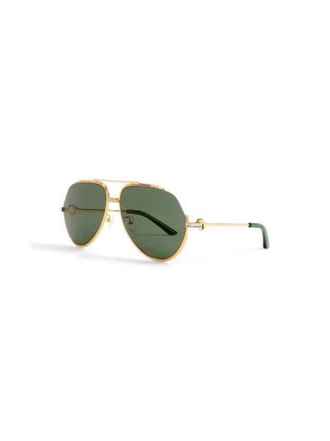 CASABLANCA Green & Gold The Albán Sunglasses | Casablanca Paris