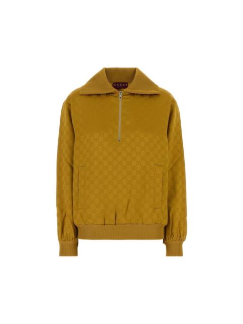 GUCCI GUCCI Mustard Viscose Blend Polo Shirt New & Authentic (Wome