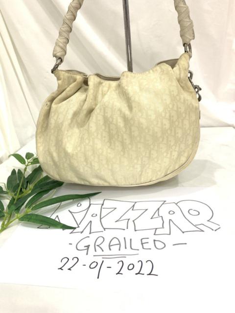 Authentic christian dior monogram lovely hobo white cream