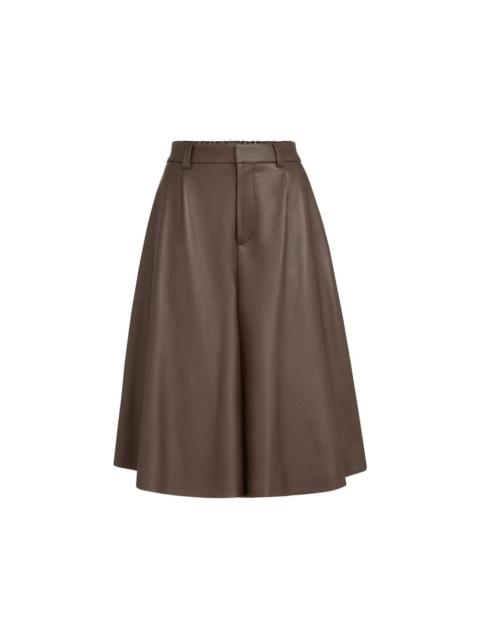 Brunello Cucinelli Brunello Cucinelli Brown Shorts - Leather & Faux Leather Shorts Women