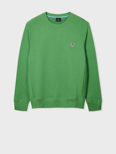 Paul Smith Mid Green Organic Cotton Zebra Logo Sweatshirt