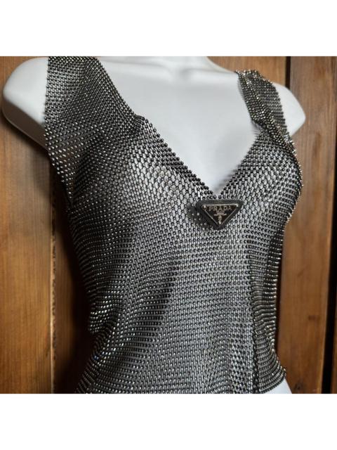 Other Designers Women's Silver and Black Crop-top