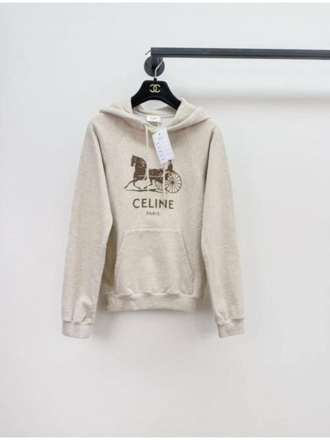 CELINE Celine hooded sweatshirt in beige