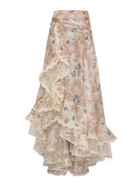 Zimmermann Rebellion Lace Maxi Skirt multi