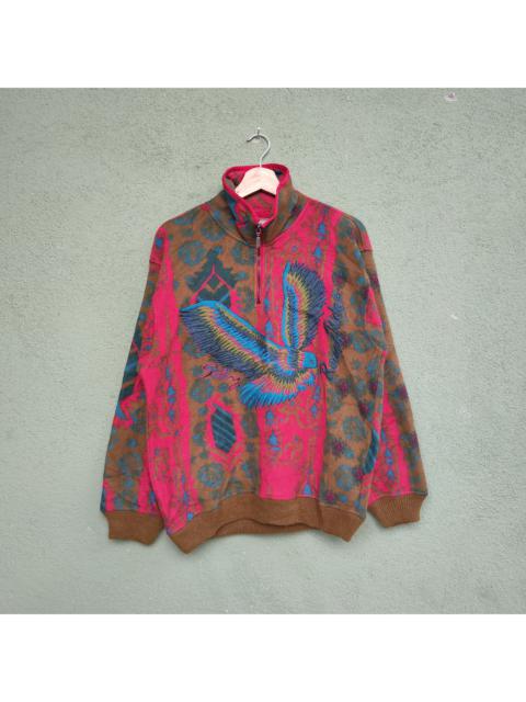 Other Designers Very Rare - Vtg WALKING SILVY EAGLE Logo Embroidery Sweatshirt Jumper