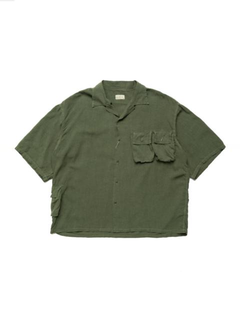 Soft Linen HUNTING NAM Aloha Shirt - Khaki