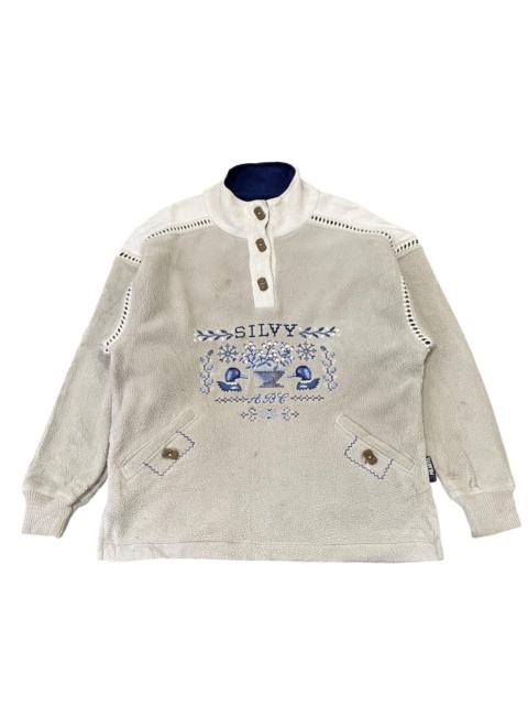Other Designers Vintage Silvy Sportswear Italy Polartec Fleece QuarterButton