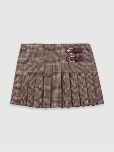 maje Short pleated skirt