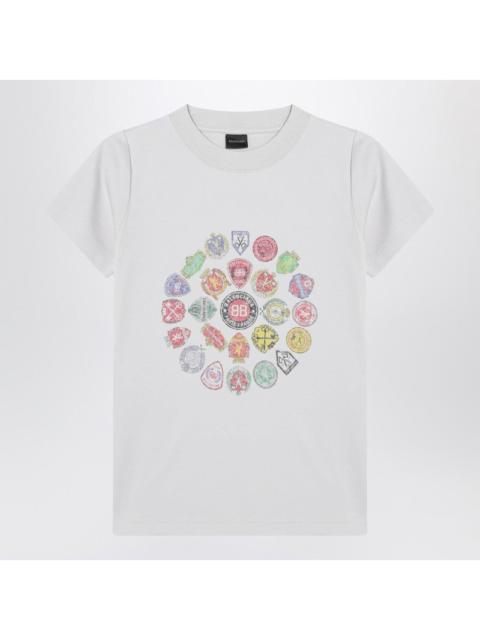BALENCIAGA Balenciaga White T-Shirt With Logo Prints Women
