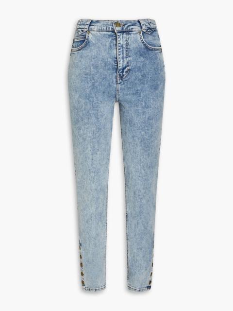 FRAME Cropped high-rise skinny jeans