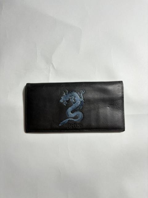 Jean Paul Gaultier RARE JEAN PAUL GAULTIER BLUE DRAGON LEATHER LONG WALLET