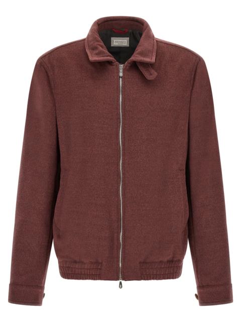 Brunello Cucinelli Brunello Cucinelli Men Virgin Wool Beaver Bomber Jacket