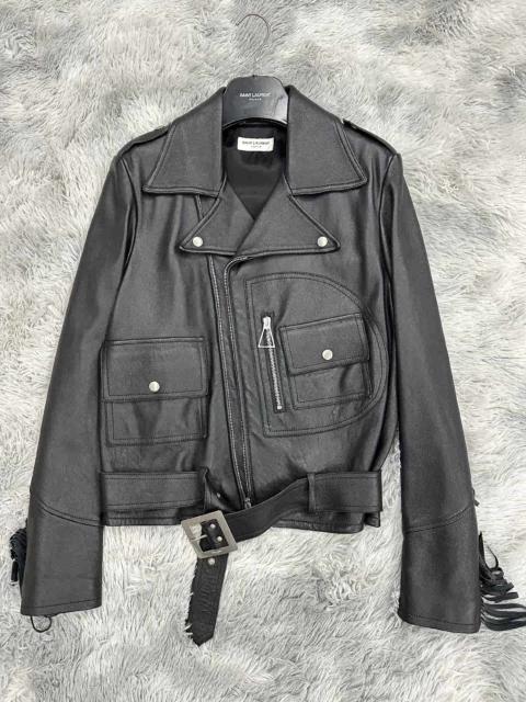 SAINT LAURENT Saint Laurent SLP Fringed Leather Jacket