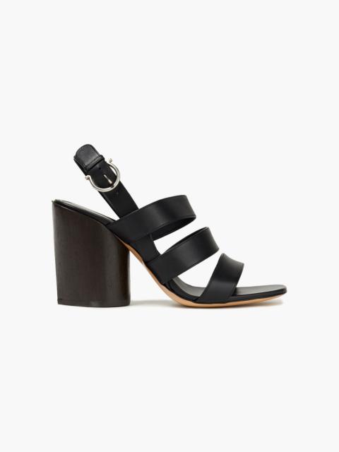 FERRAGAMO Trezze 85 leather slingback sandals
