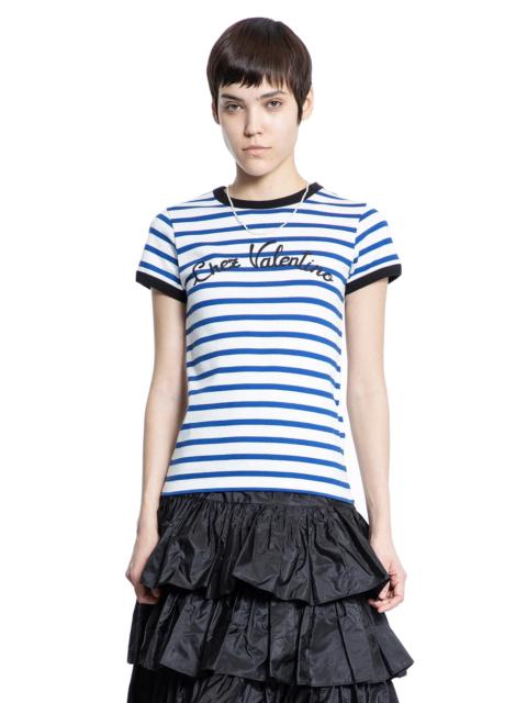 Valentino Striped-Cotton-Jersey-T-Shirt