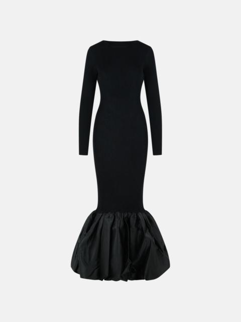 ROTATE LONG DRESS IN BLACK VISCOSE BLEND