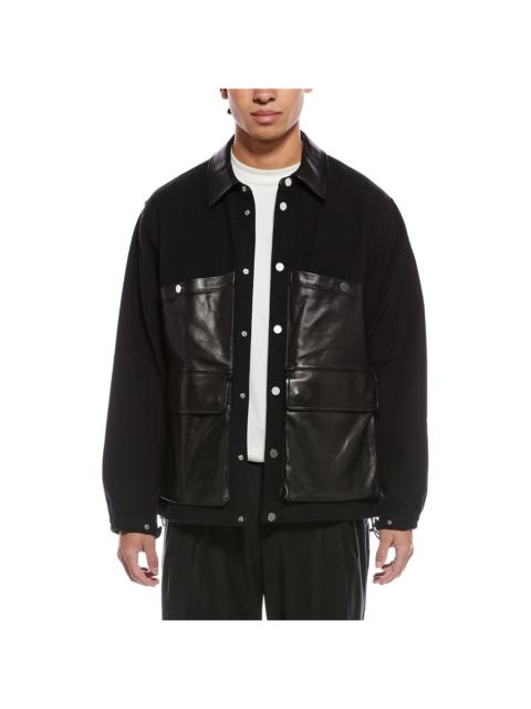 Helmut Lang Helmut Lang Leather-Trim Hunting Coat