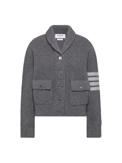 4-bar shawl-collar bomber jacket