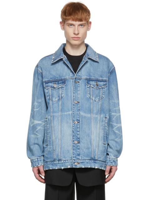 We11done Blue Trucker Denim Jacket