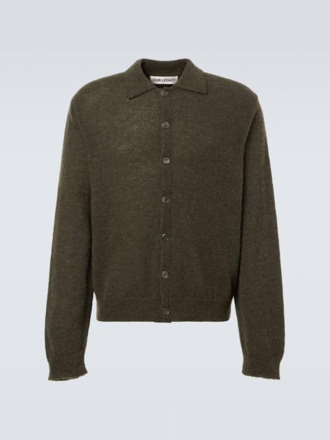 Our Legacy Evening alpaca wool-blend polo cardigan