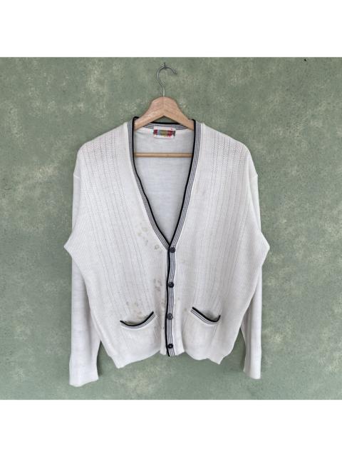 Other Designers Vintage Japanese Brand Dirty Cardigan Cable Knit Sweater