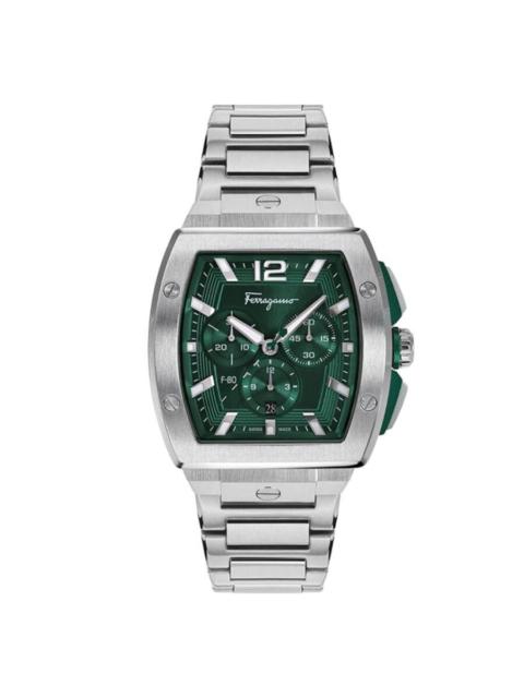 FERRAGAMO Ferragamo F-80 Chronograph Quartz Green Dial Men's Watch SFKE00824