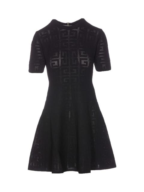 【送料&関税込】Givenchy Polo Dress In Monogram 72 Jacquard Polo dress in monogram 72 jacquard in - black | Givenchy ES