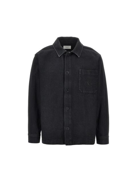 SAINT LAURENT Saint Laurent Denim Overshirt Black Men