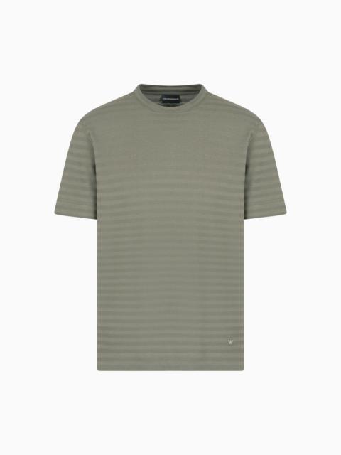EMPORIO ARMANI ASV JACQUARD JERSEY T-SHIRT