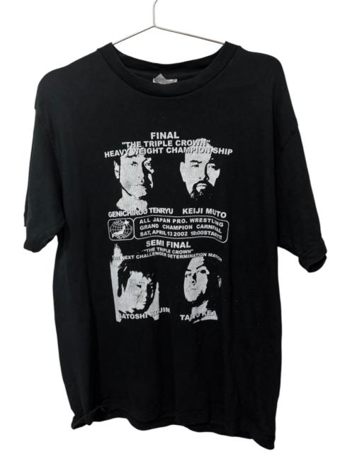 Other Designers Vintage × WWE × WWF - Vintage 2000s AJPW Triple Crown Tenryu vs Mutoh 2002 T-Shirt