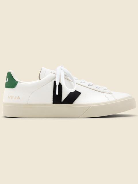 VEJA Campo Leather Sneaker - Extra White/Emaraude/Black