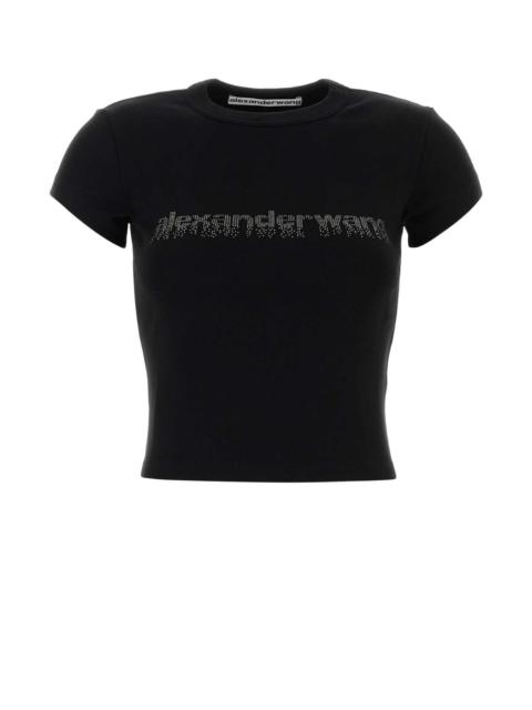 Alexander Wang Alexander Wang Women Black Cotton T-Shirt