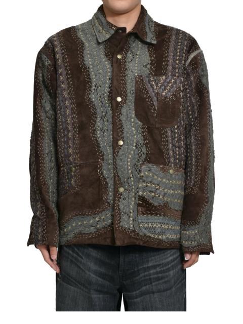 By Walid RAIN JACKET WADDED / BRW/GRY LACE