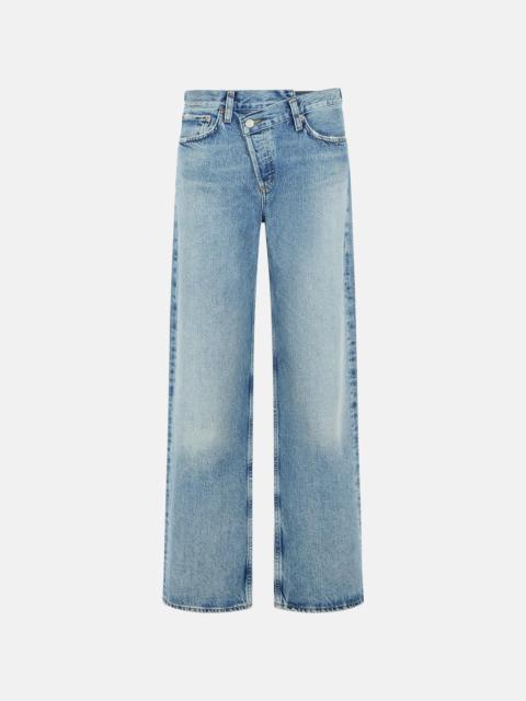 AGOLDE 'CRISS CROSS' LIGHT BLUE COTTON JEANS