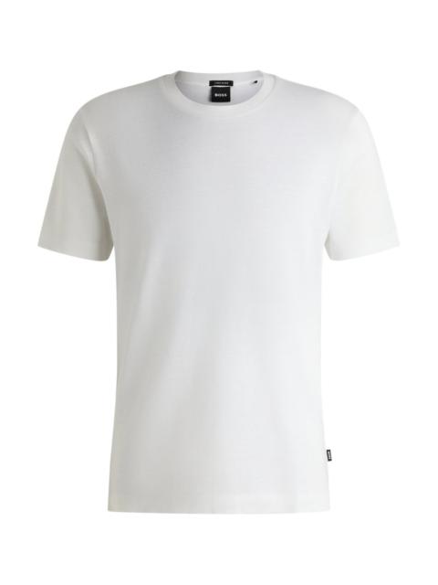 BOSS REGULAR-FIT T-SHIRT IN COTTON AND LINEN