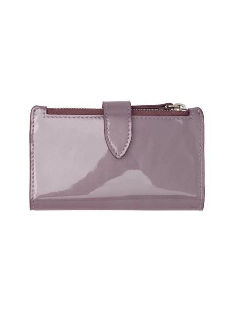 Maison Margiela Purple Four Stitches Zip Card Holder