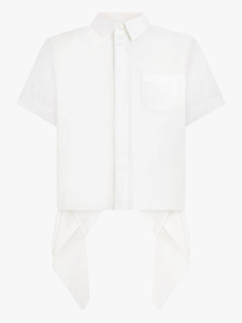 sacai S/S SHIRT WITH DRAPE PANEL DETAIL | OFF WHITE