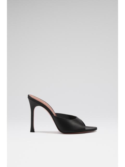 Amina Muaddi ALEXA SLIPPER 105 BLACK SATIN