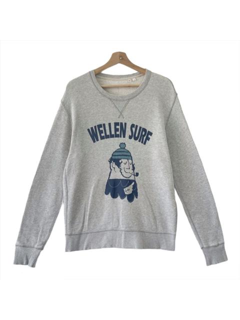 Other Designers Wellen Surf - Wallen Surf Big Logo Printed Crewneck Sweatshirt Size M