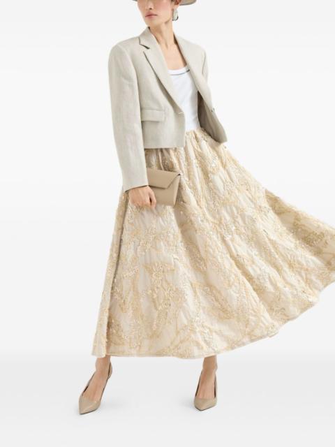 Brunello Cucinelli Brunello Cucinelli Women Embroidered Long Skirt