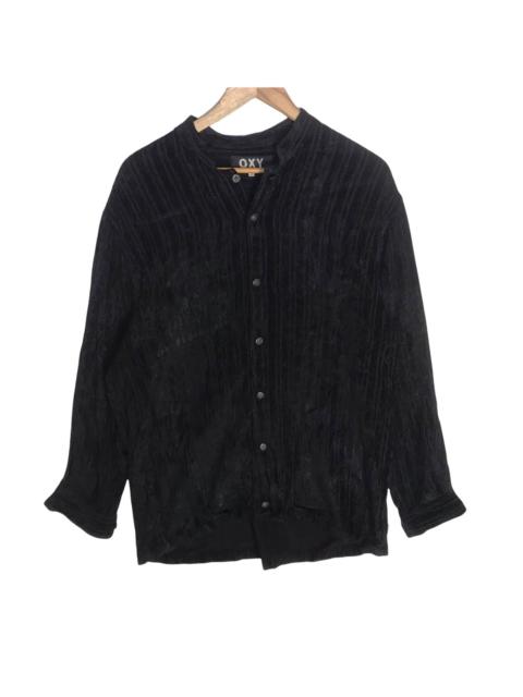 Vintage oxy japan black curdoroy button up shirt