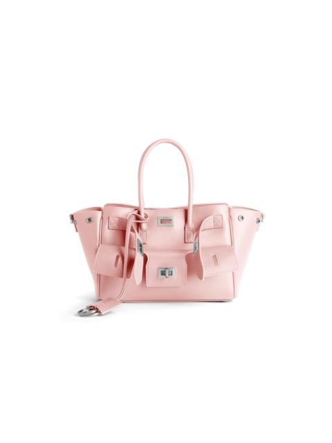 BALENCIAGA Women's Bel Air Carry All Bag Mini  in Suede Pink