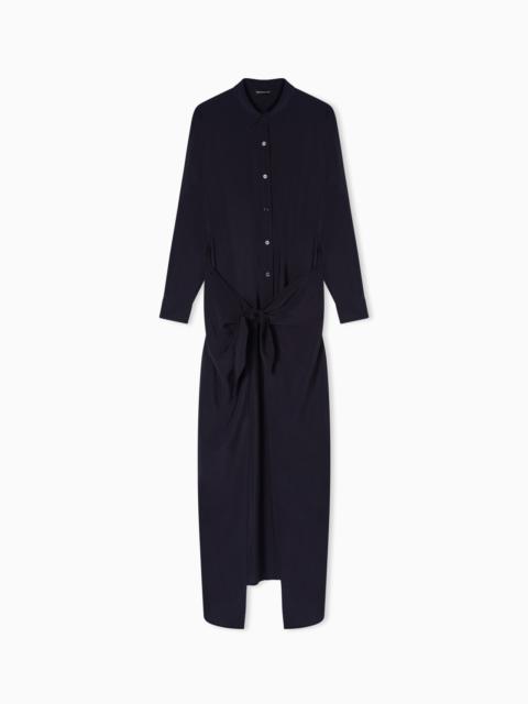 EMPORIO ARMANI FLUID TECHNO RAYON DRESS