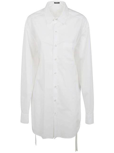 Ann Demeulemeester Ann Demeulemeester Women Dete Fluid Belting Long Shirt Popeline White