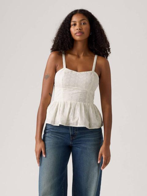 Levi's LULA EYELET PEPLUM TANK TOP