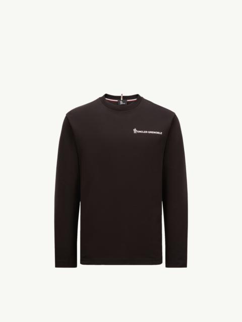Moncler Grenoble Logo Long Sleeve Cotton T-Shirt