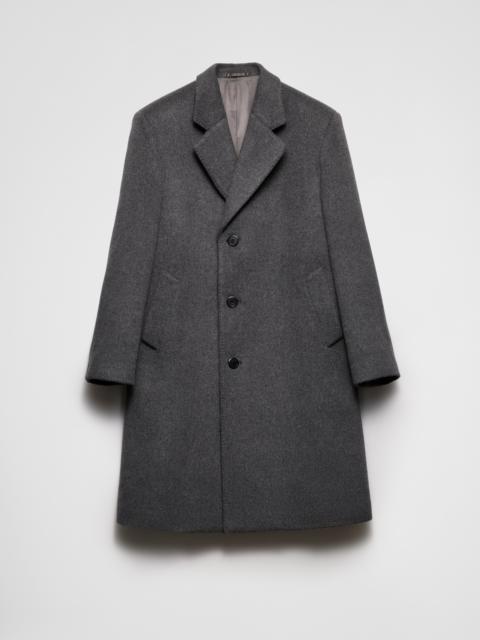 Single-breasted wool coat