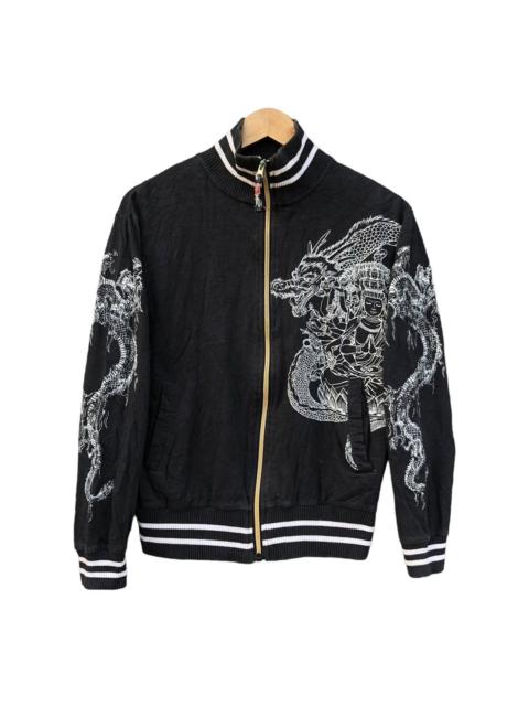 Other Designers Japanese Brand - Over Print Sukajan Dragon Buddha Varsity Jacket
